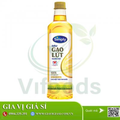 Dầu Ăn Simply Gạo Lứt 1 Lít