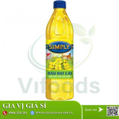 Giá 1 Thùng - DẦU HẠT CẢI SIMPLY CHAI 1L