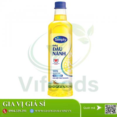 Giá bán 1 thùng Dầu Simplt đậu nành- 1 lít (12 chai)