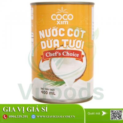 Giá bán sỉ 1 thùng Nước Cốt Dừa Momcook	400ml - Thùng 24 Lon