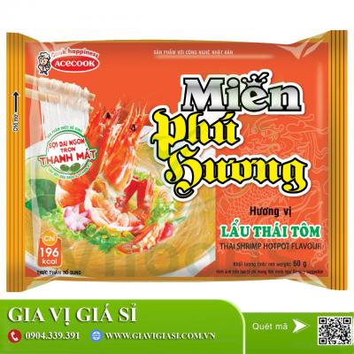 Giá sỉ Miến Phú Hương lẩu Thái tôm gói 60g- Thùng 24 Gói