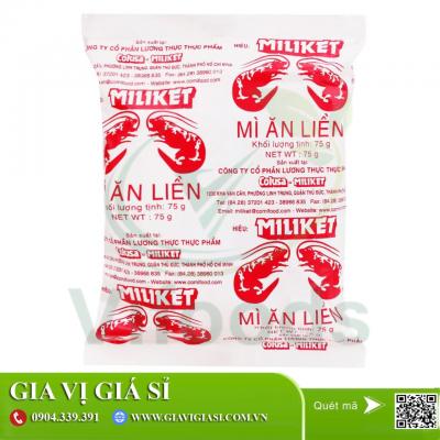 Giá sỉ Thùng Mì Gói Giấy Sate 2 Tôm Miliket	75g- Thùng 30 gói